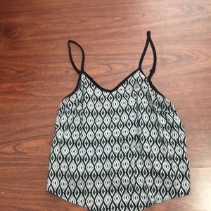 Black and white patterned tank top